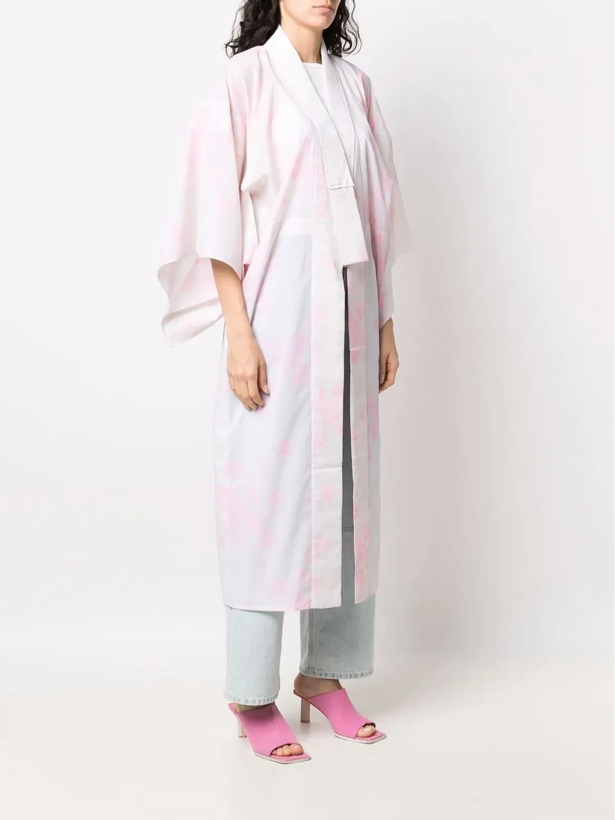 A.N.G.E.L.O. Vintage Cult 1980s 花柄プリント スクエアスリーブ コート - White - 画像3