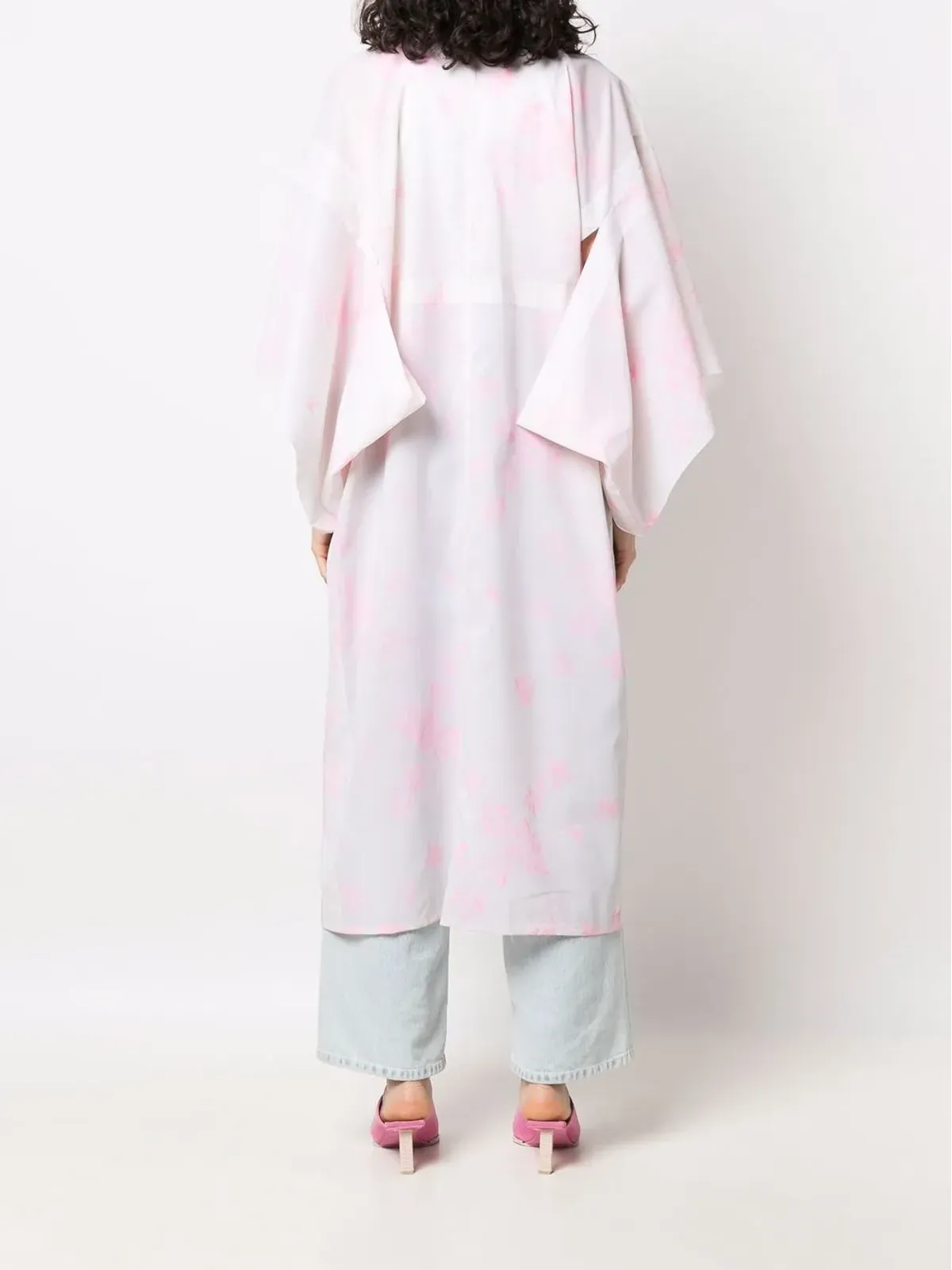 A.N.G.E.L.O. Vintage Cult 1980s 花柄プリント スクエアスリーブ コート - White - 画像4