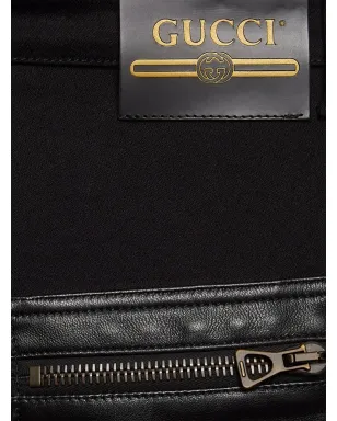 Gucci ジップディテール ストリップパンツ - ブラック - サムネイル5