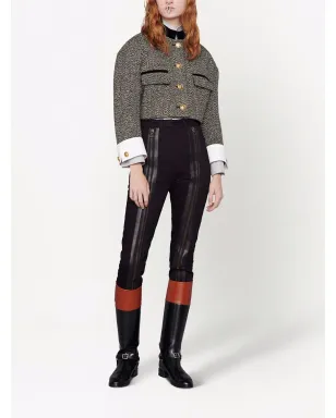 Gucci ジップディテール ストリップパンツ - ブラック - サムネイル2