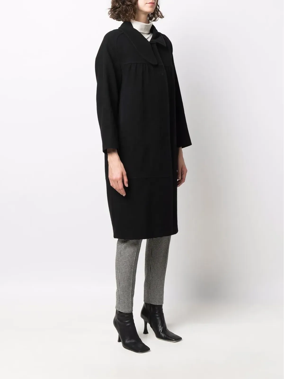 Dries Van Noten ビンテージ 1990年代 シングルブレストコート ブラック - 画像3