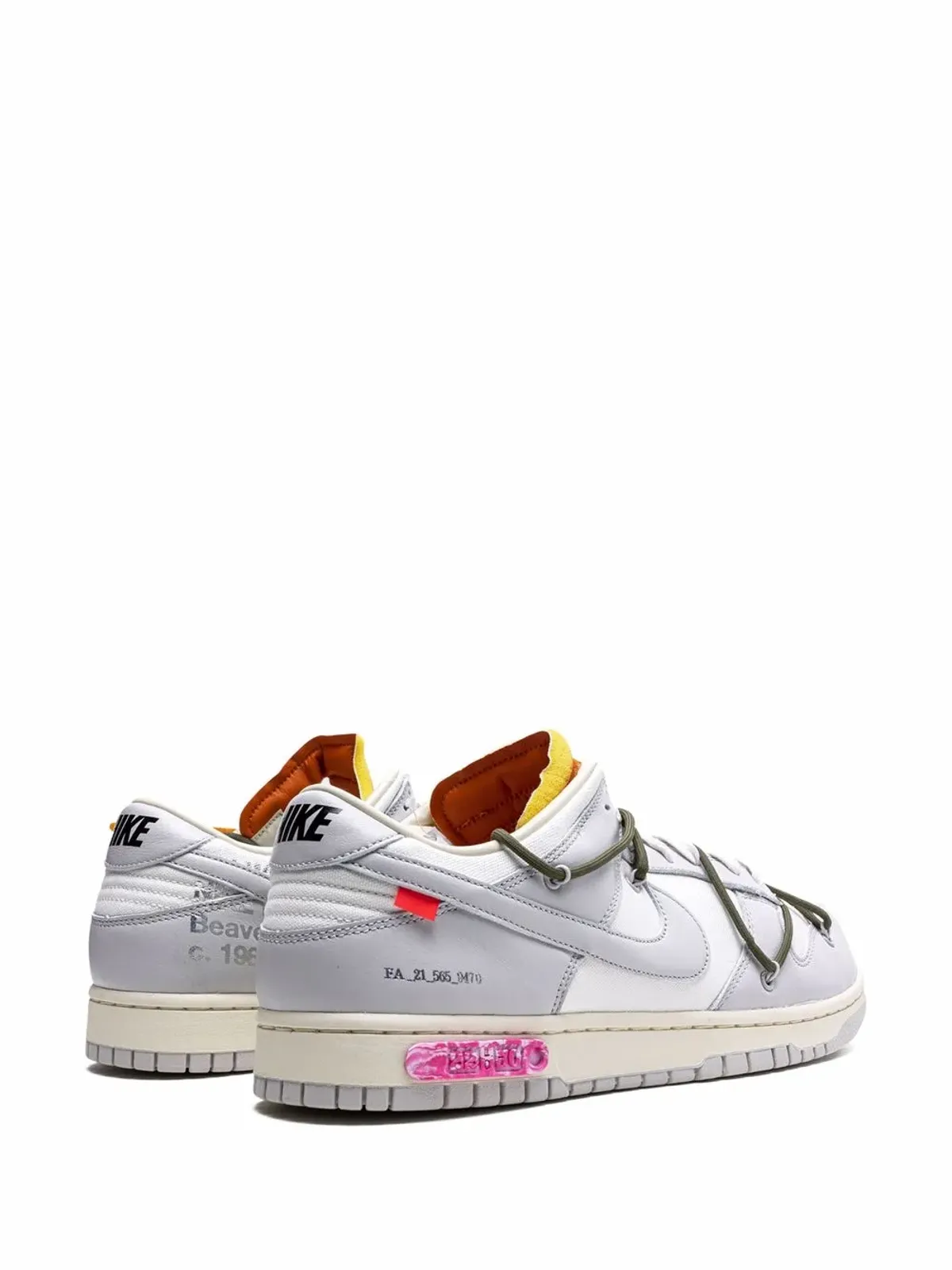 Nike X Off-White ダンク ロー Lot 22 スニーカー - 画像3
