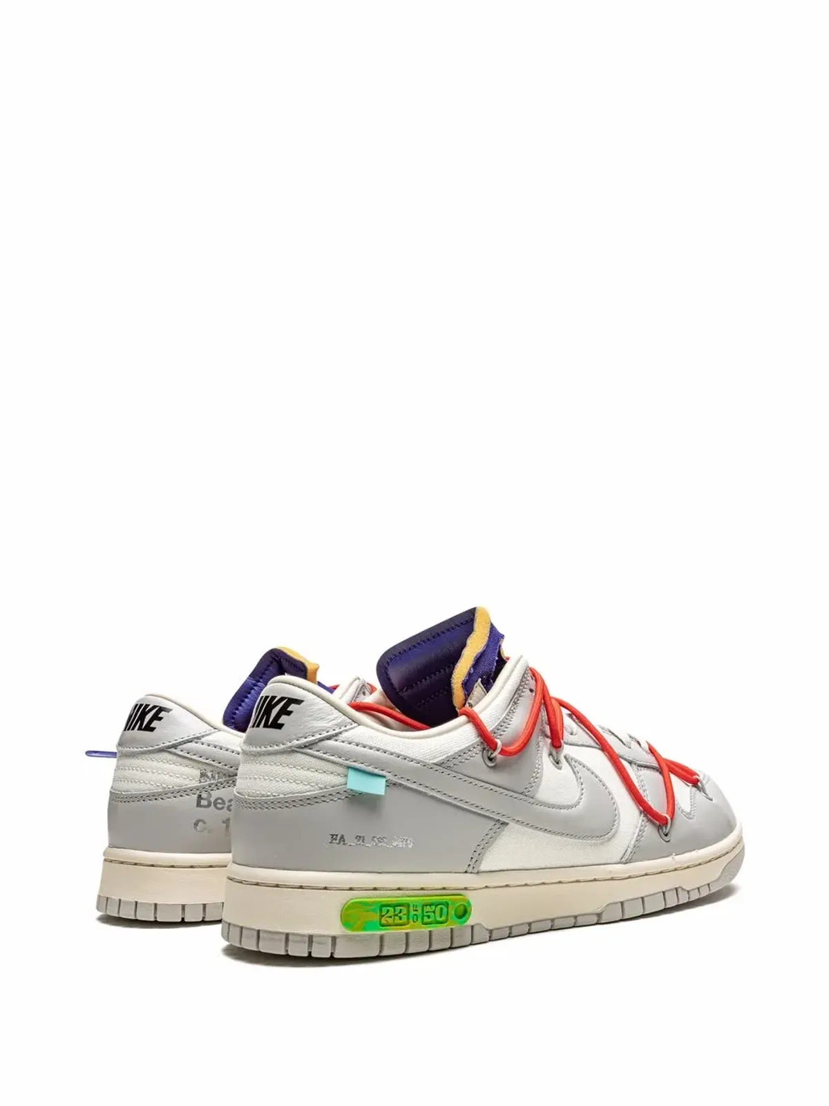 Nike X Off-White Dunk Low Lot 23 sneakers - Grey - 画像3
