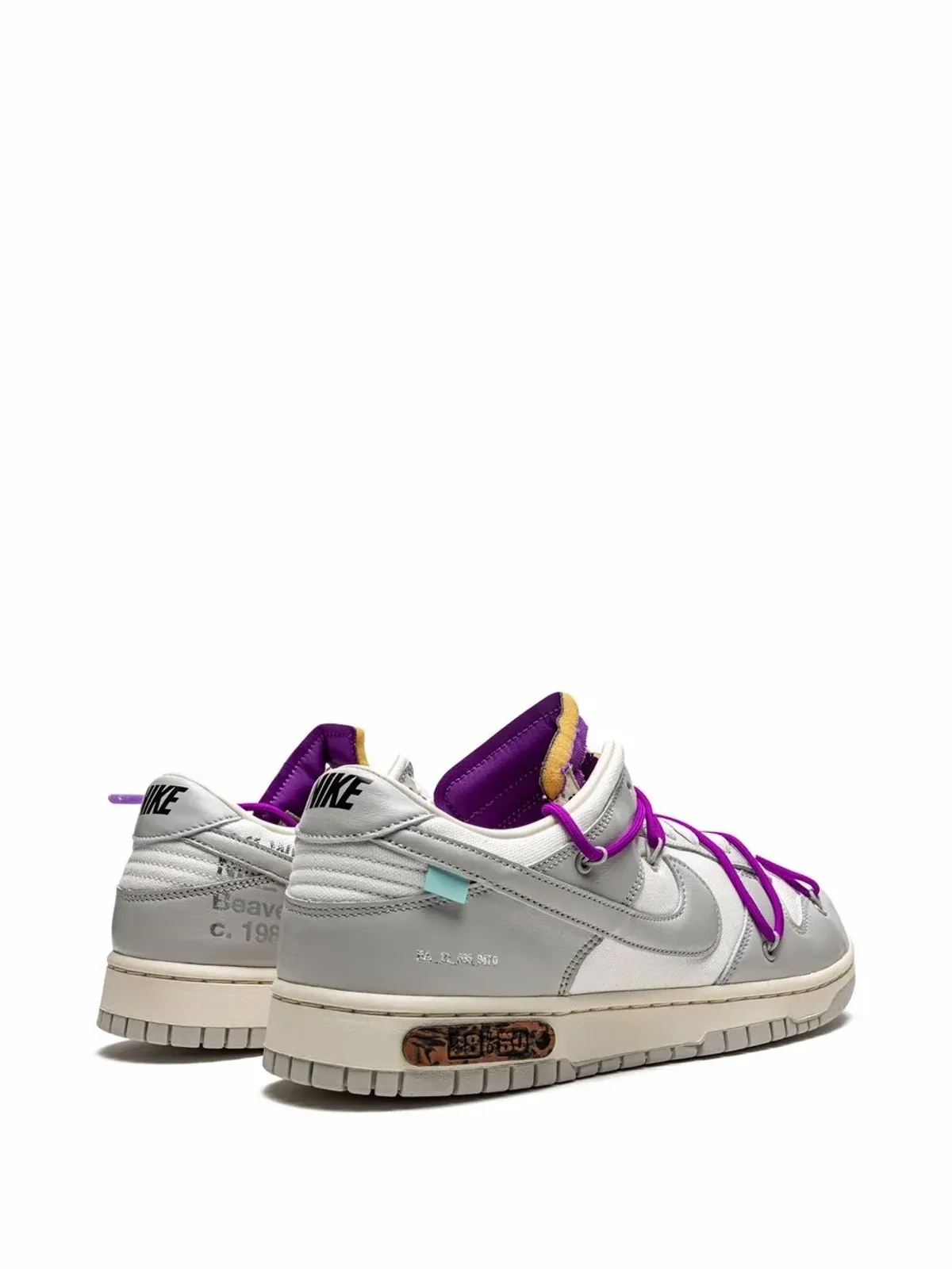 Nike X Off-White ダンク ロー Lot 28 スニーカー - 画像3