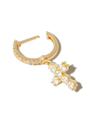 Anita Ko 18kt yellow gold diamond huggie drop earring - サムネイル2
