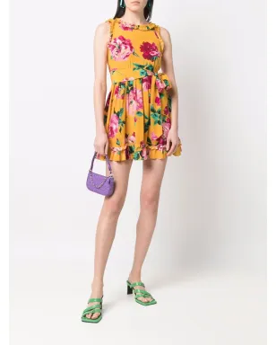 Dolce & Gabbana Pre-Owned 2000年代花柄プリント シルク ミニドレス - サムネイル2