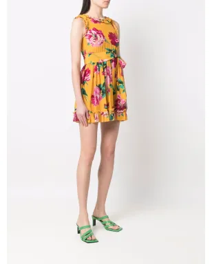 Dolce & Gabbana Pre-Owned 2000年代花柄プリント シルク ミニドレス - サムネイル3