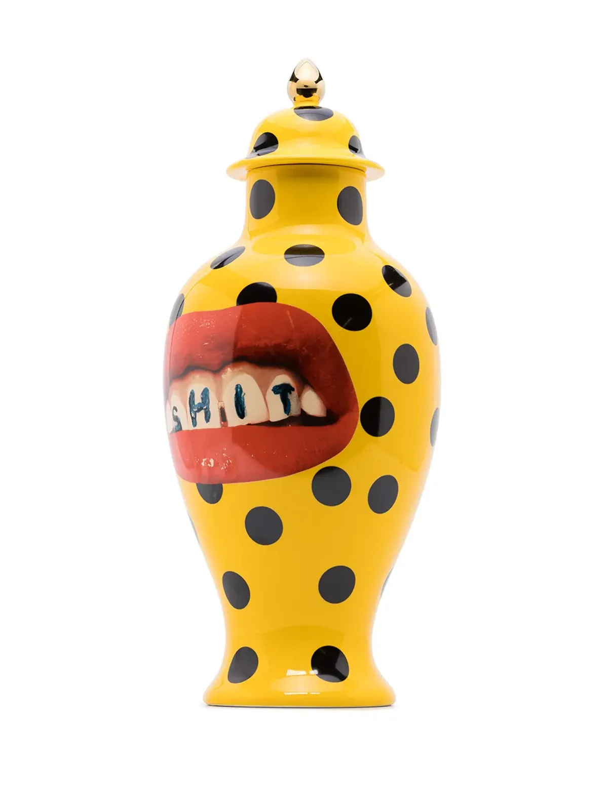 Seletti Toiletpaper ポルカドット セラミック花瓶 - イエロー - 画像2
