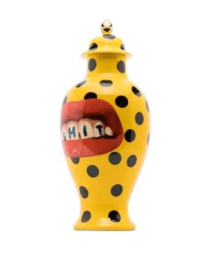 Seletti Toiletpaper ポルカドット セラミック花瓶 - イエロー - サムネイル2