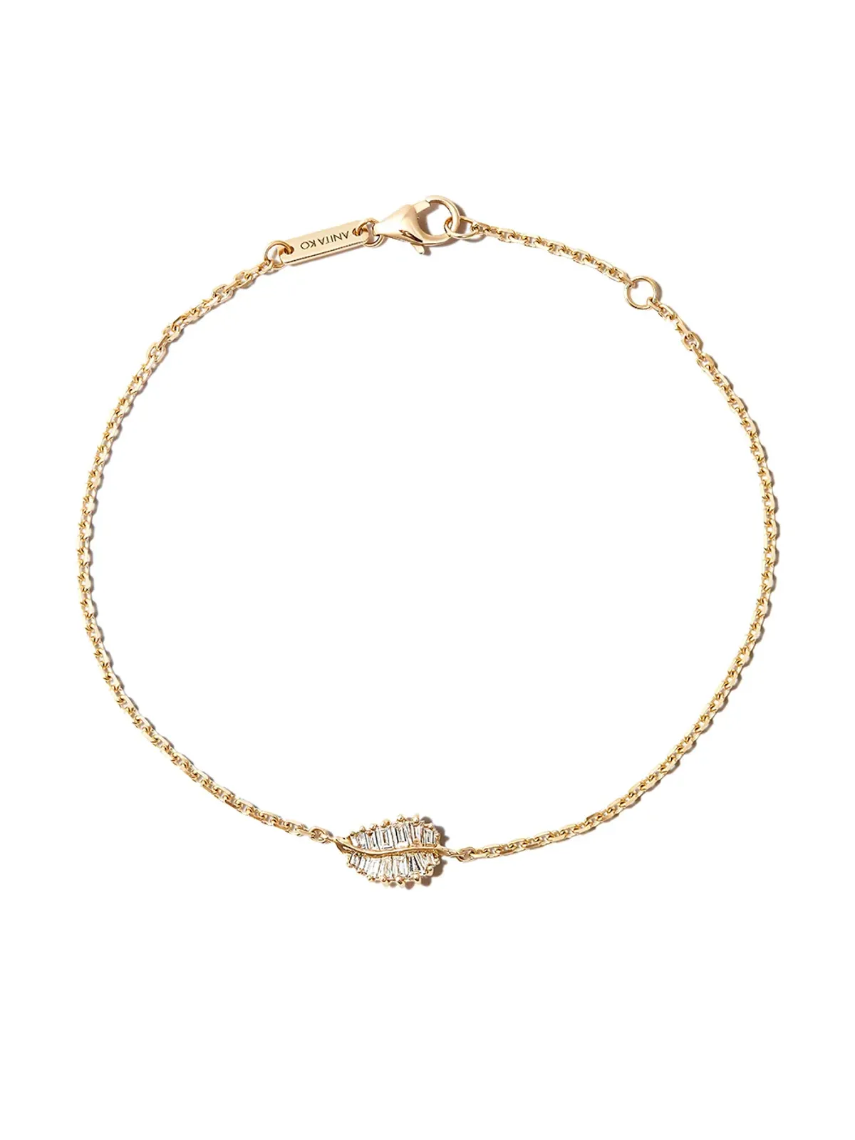 Anita Ko 18kt イエローゴールド パームリーフ ダイヤモンド ブレスレット - 画像1