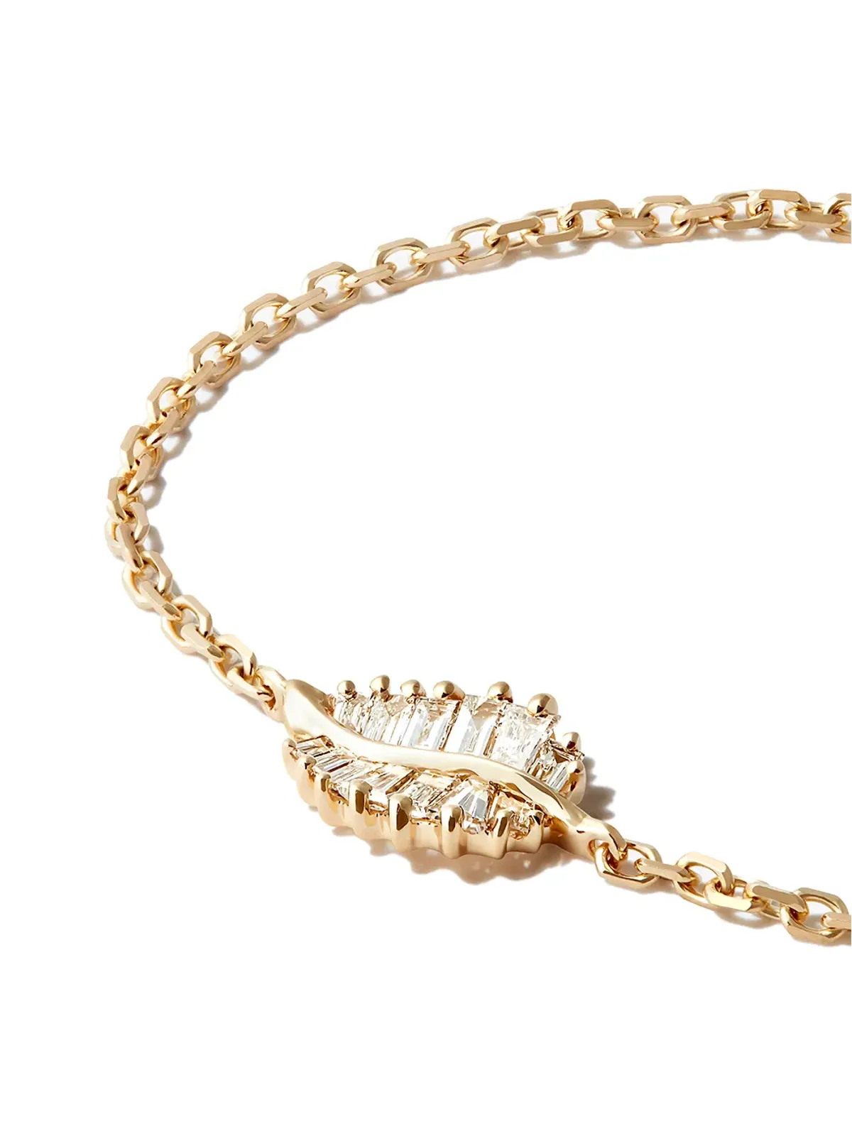 Anita Ko 18kt イエローゴールド パームリーフ ダイヤモンド ブレスレット - 画像2