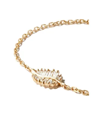 Anita Ko 18kt イエローゴールド パームリーフ ダイヤモンド ブレスレット - サムネイル2