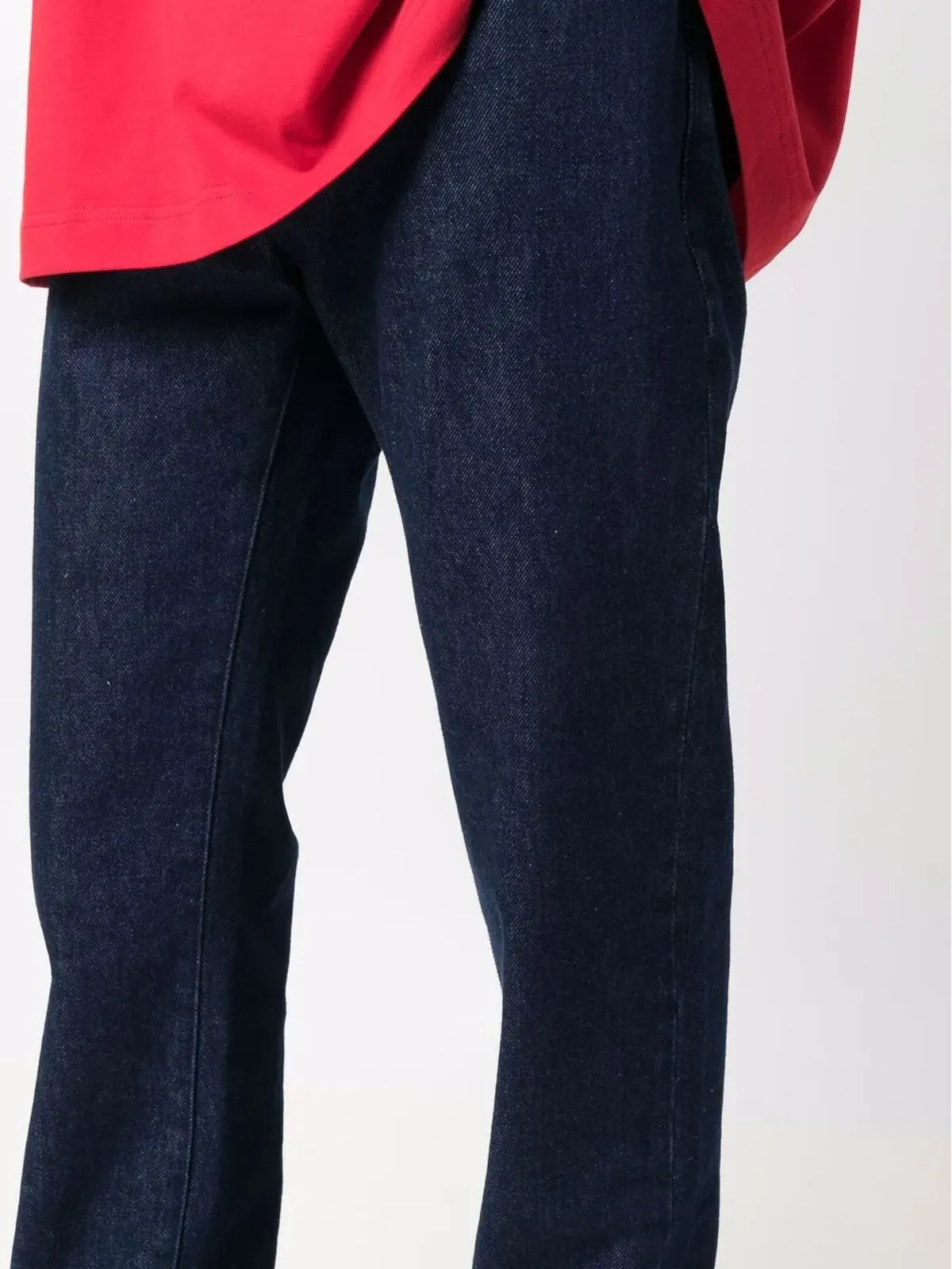 Raf Simons ロゴパッチ ブーツカットジーンズ - 画像5