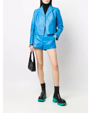 Ferragamo ハイウエスト ポリッシュ仕上げ ショートパンツ - サムネイル2