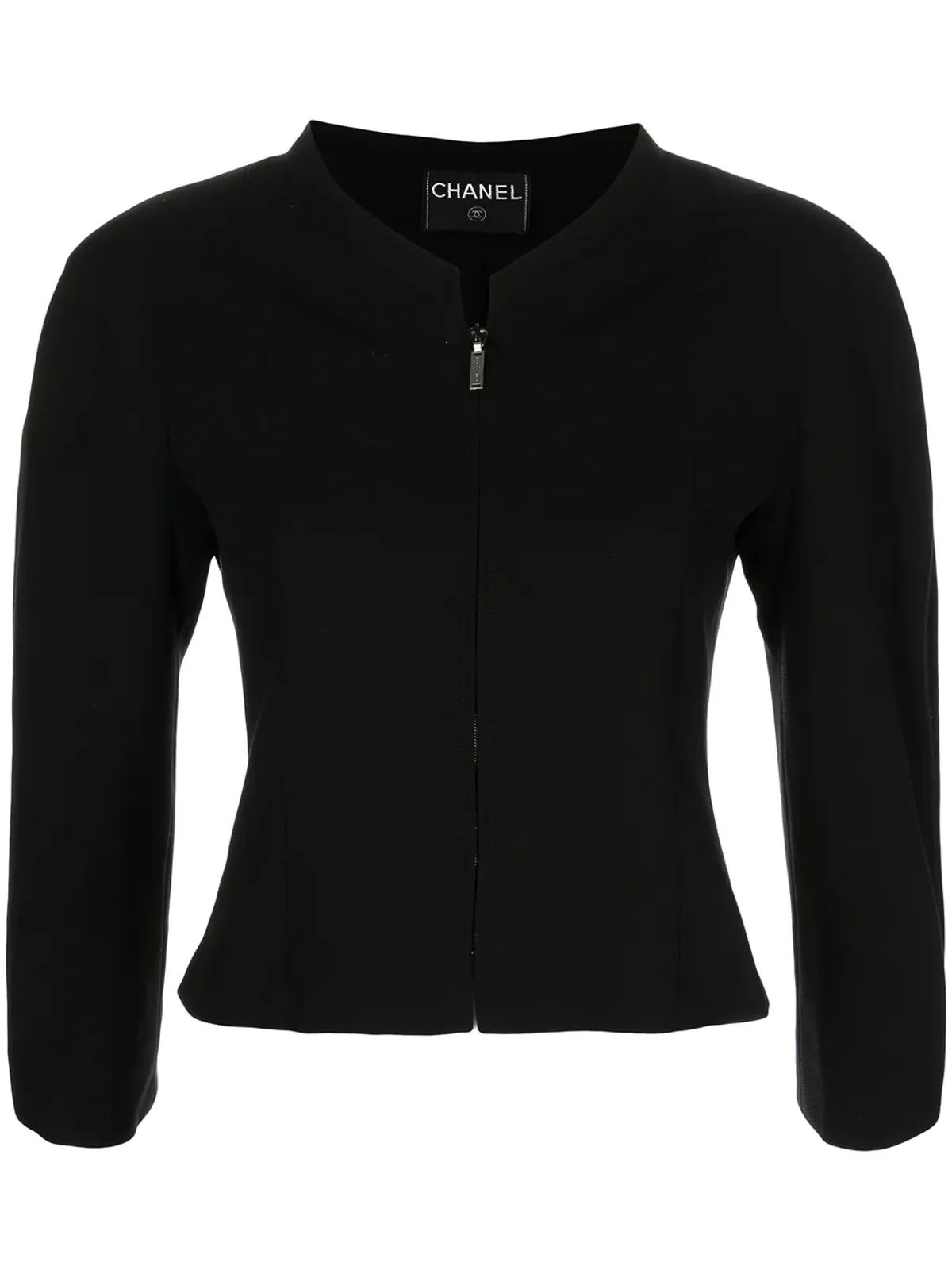 CHANEL Pre-Owned クロップドジップアップジャケット - 画像1