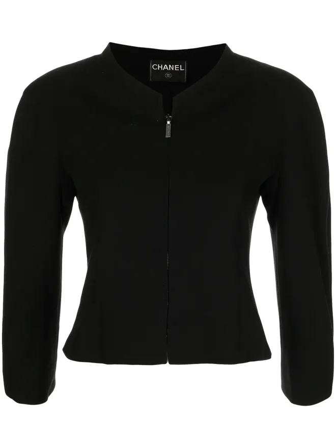CHANEL Pre-Owned CHANEL Pre-Owned クロップドジップアップジャケットの商品画像