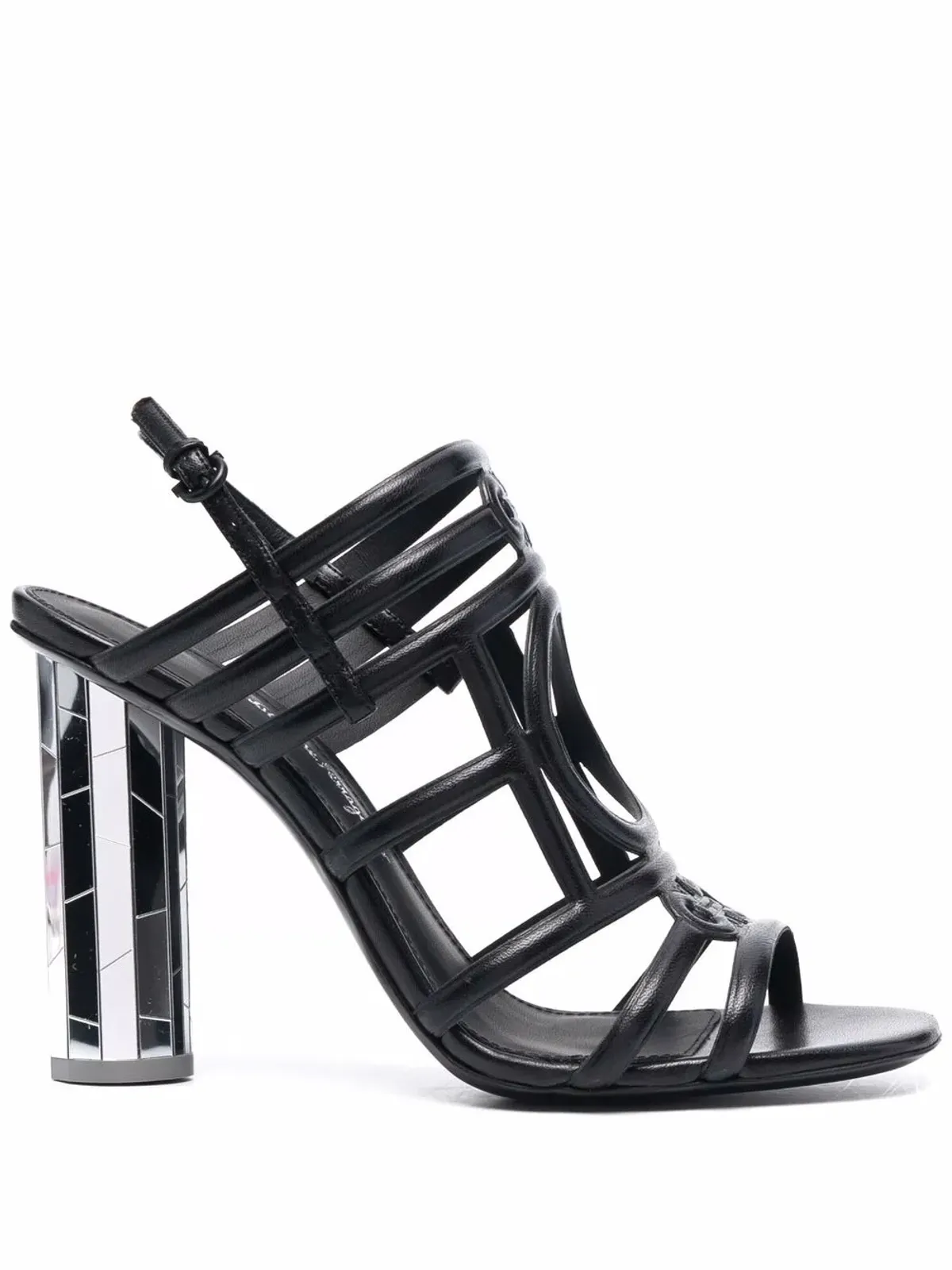 Ferragamo フロレンツァ ミラードヒール サンダル - ブラック - 画像1