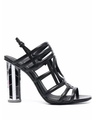 Ferragamo フロレンツァ ミラードヒール サンダル - ブラック - サムネイル1