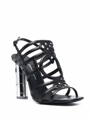 Ferragamo フロレンツァ ミラードヒール サンダル - ブラック - サムネイル2