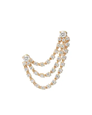Anita Ko 18kt イエローゴールド チェーンディテール ダイヤモンド イヤリング - サムネイル1