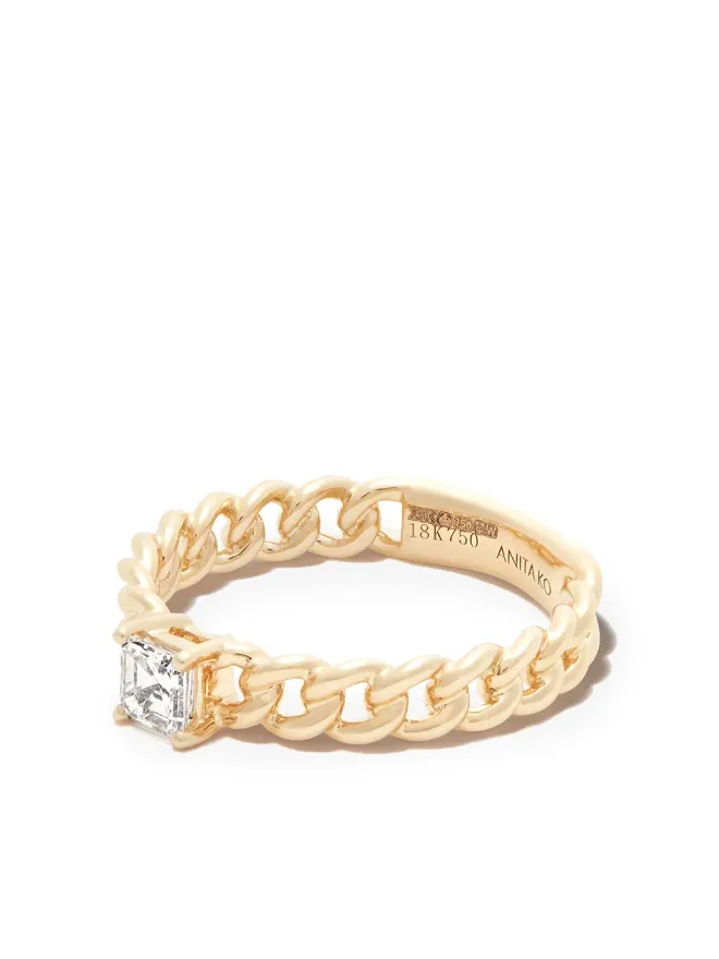 Anita Ko Anita Ko 18K イエローゴールド ダイヤモンド チェーンリンクリングの商品画像