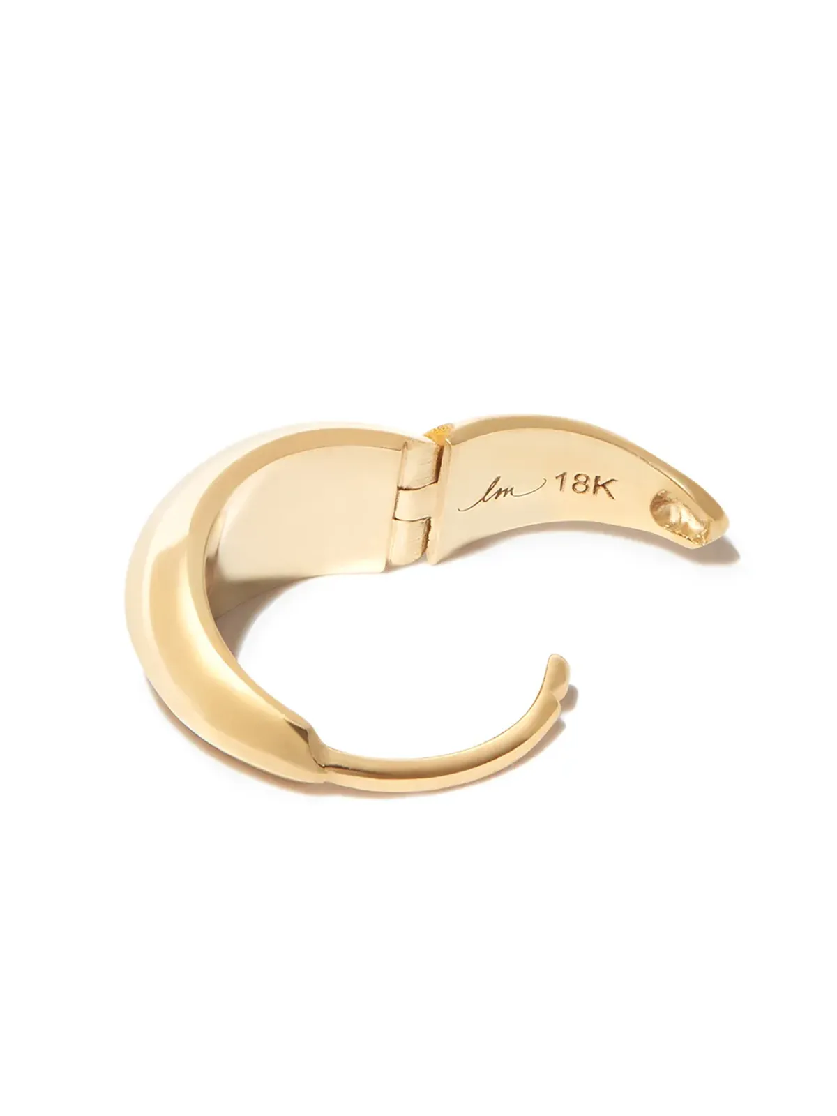 Lizzie Mandler Fine Jewelry 18K イエローゴールド 三日月型フープピアス - 画像2