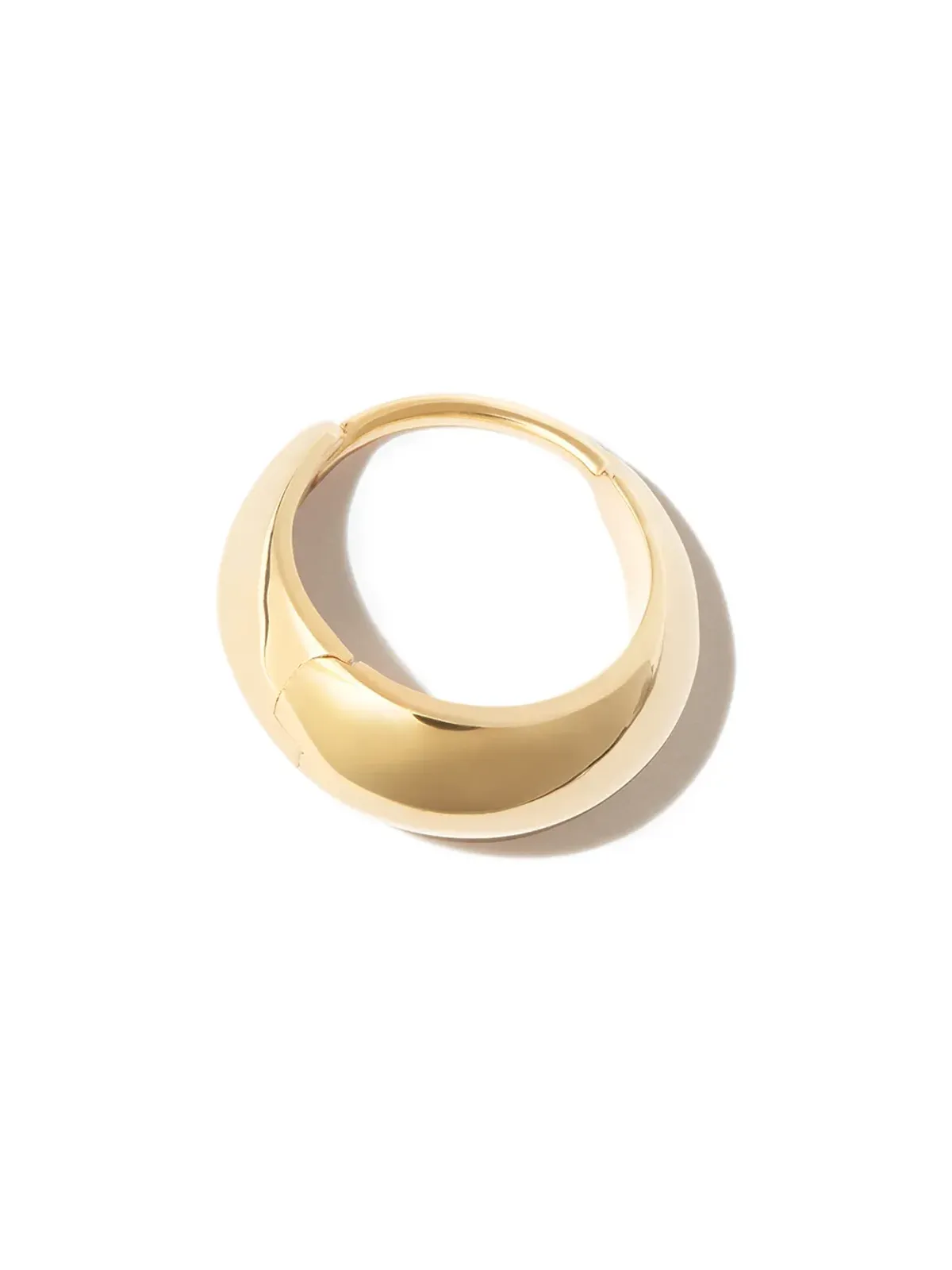 Lizzie Mandler Fine Jewelry 18K イエローゴールド 三日月型フープピアス - 画像3