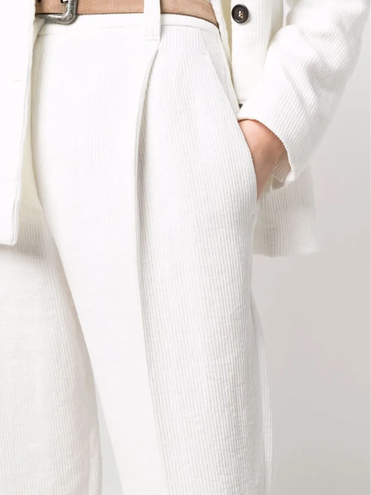 Brunello Cucinelli リネン混テーパードパンツ - 画像5