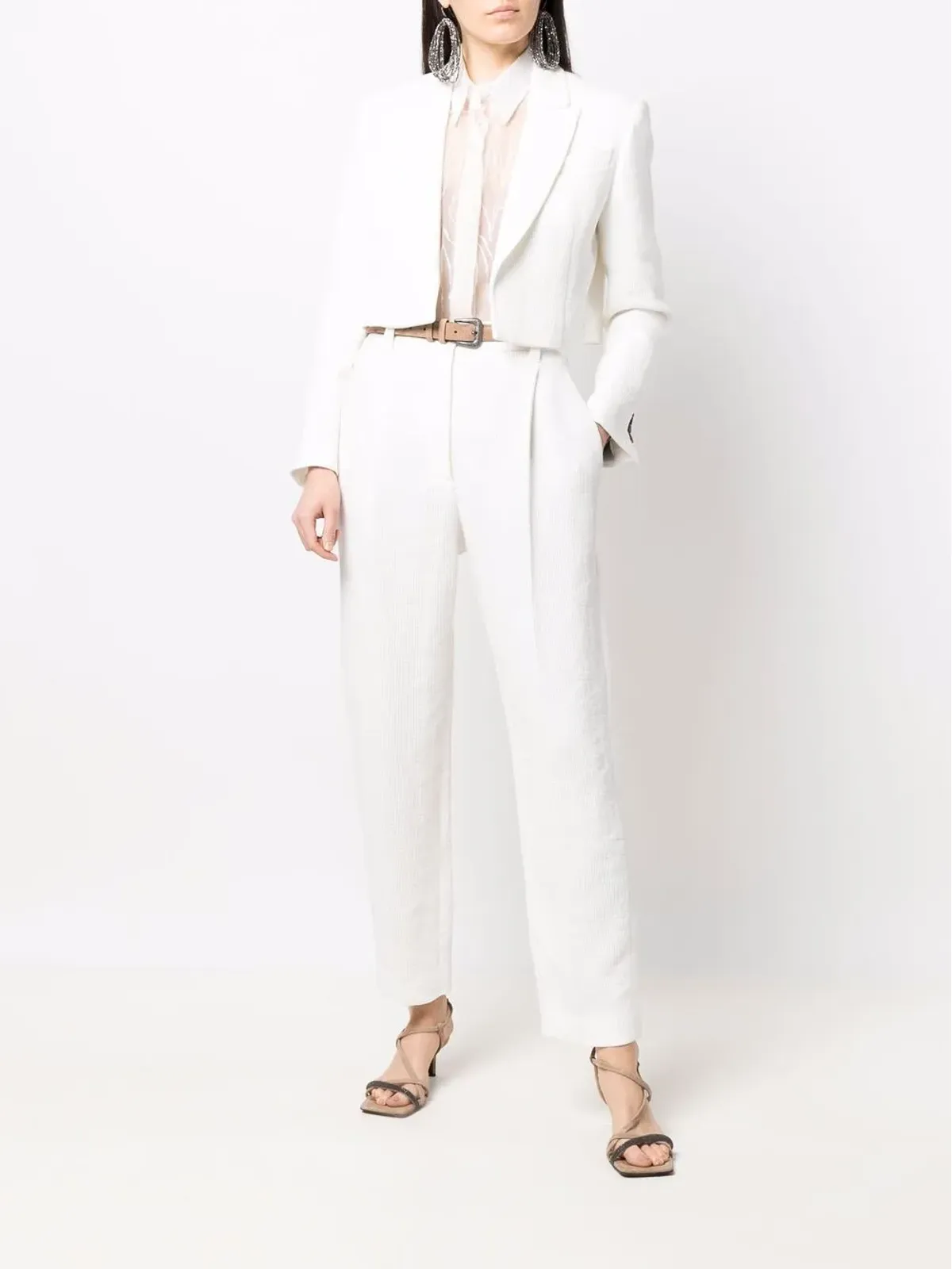 Brunello Cucinelli リネン混テーパードパンツ - 画像2