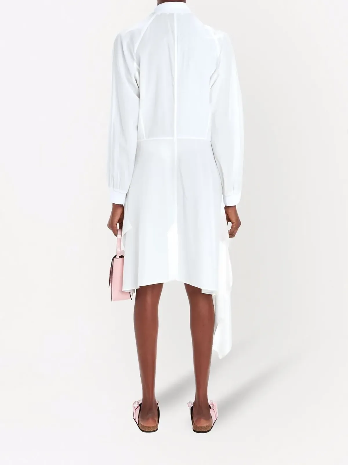 JW Anderson ボンバースタイル・ポプリン・シャツドレス（ホワイト） - 画像4