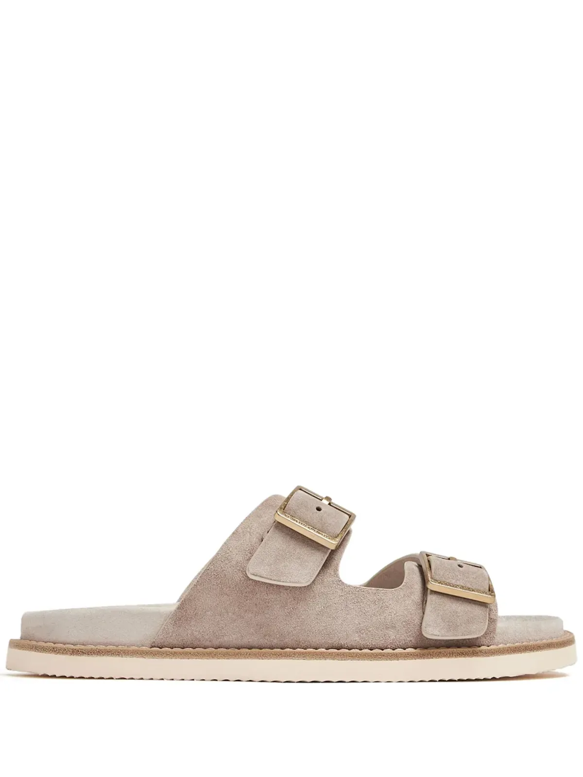 Brunello Cucinelli バックル付きスエードサンダル - 画像1