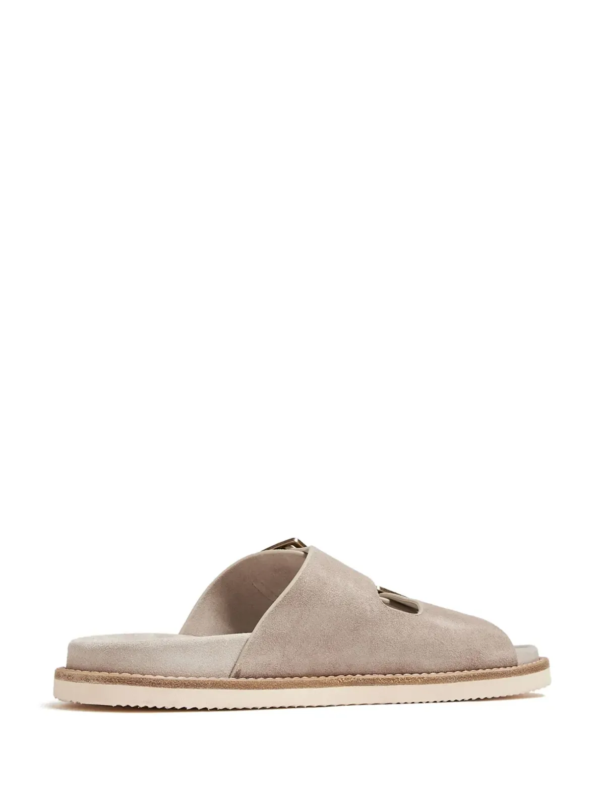 Brunello Cucinelli バックル付きスエードサンダル - 画像3