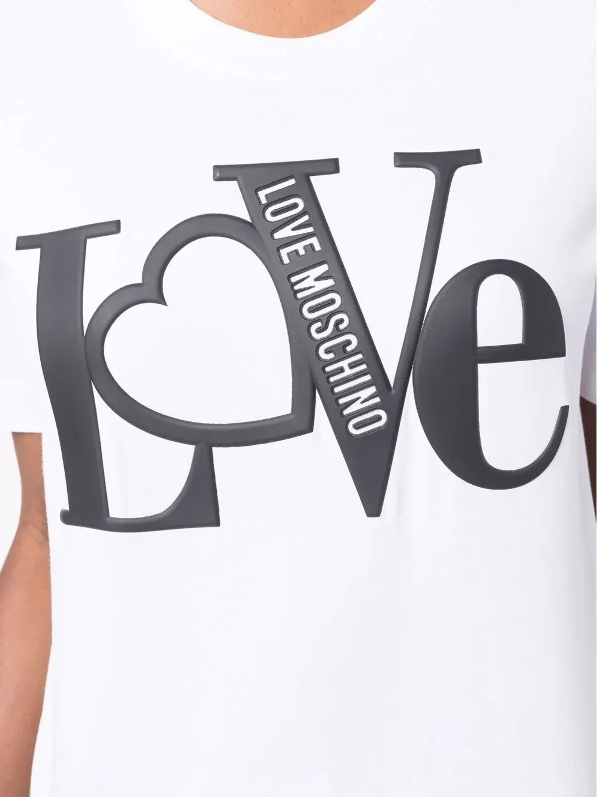 Love Moschino スローガンプリント半袖Tシャツ - 画像5