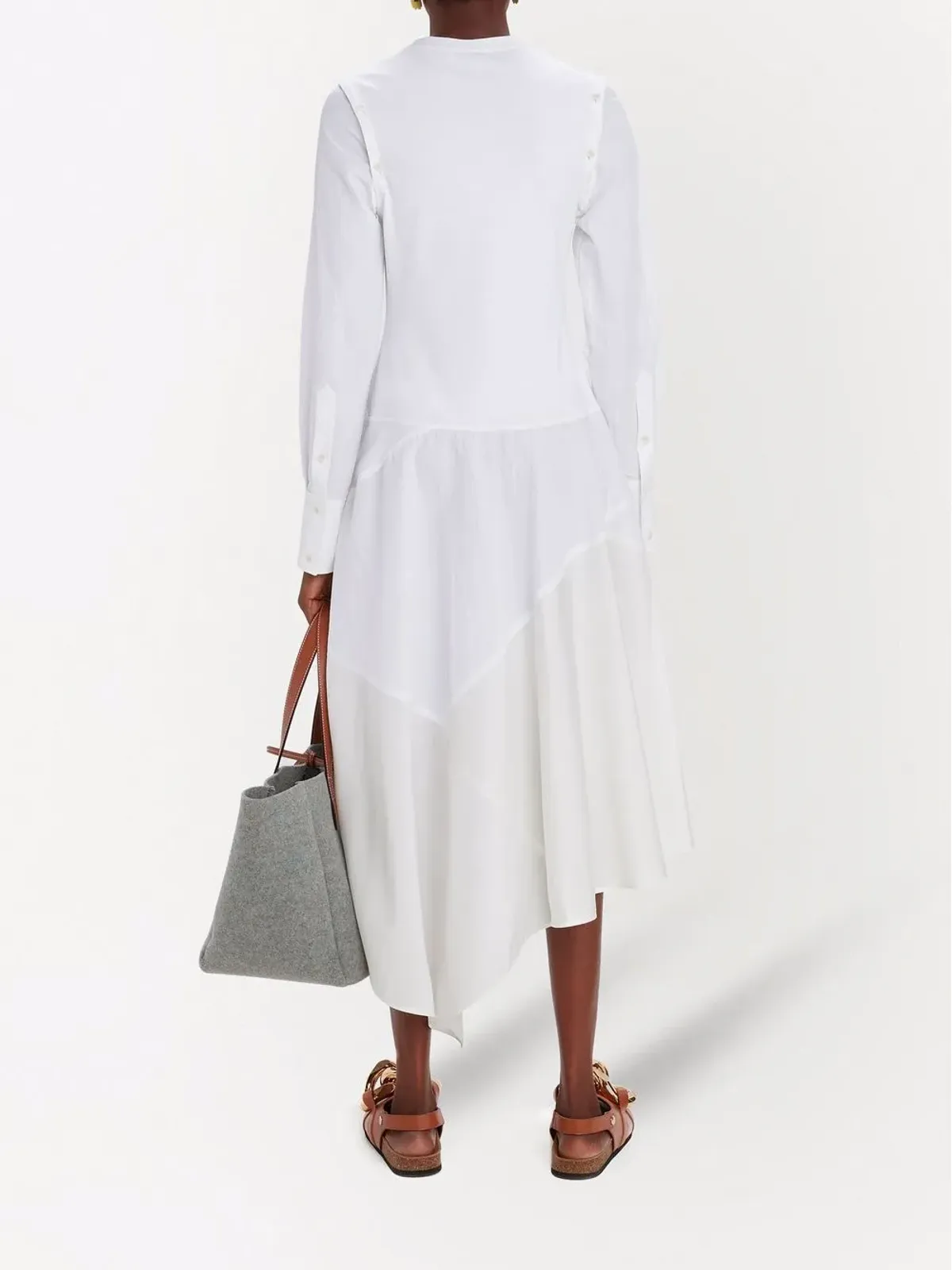 JW Anderson デタッチャブルスリーブ パッチワークドレス - 画像4