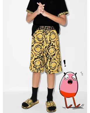 Versace Kids バロッコ キッズプリント コットンショーツ - サムネイル2