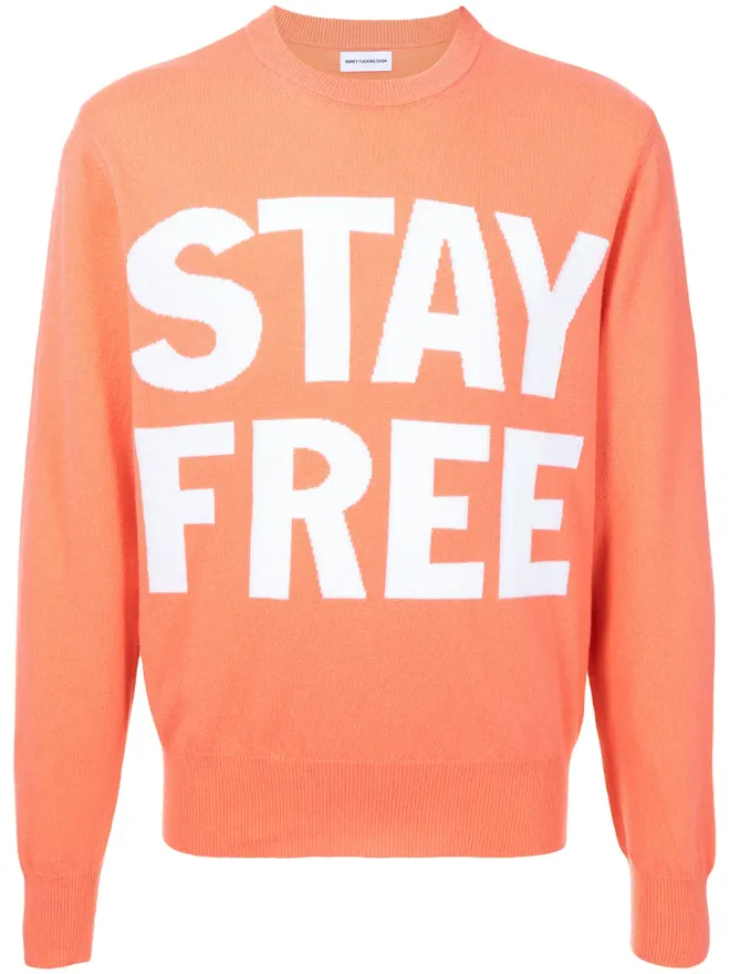 Honey Fucking Dijon Honey Fucking Dijon Stay Free print sweatshirt - Pinkの商品画像