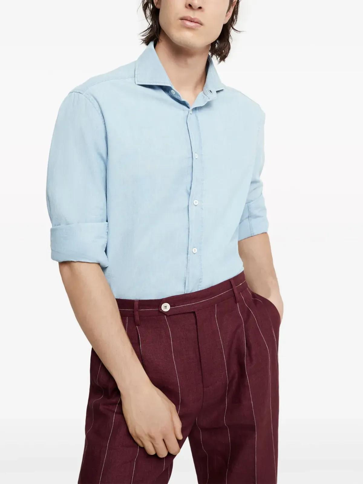 Brunello Cucinelli スプレッドカラーシャツ - 画像5