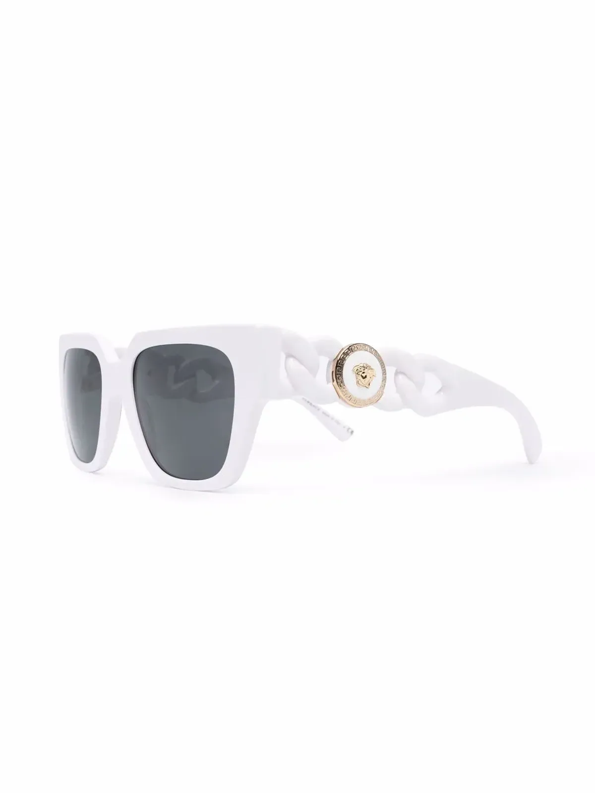 Versace Eyewear チェーンアームサングラス - White - 画像2