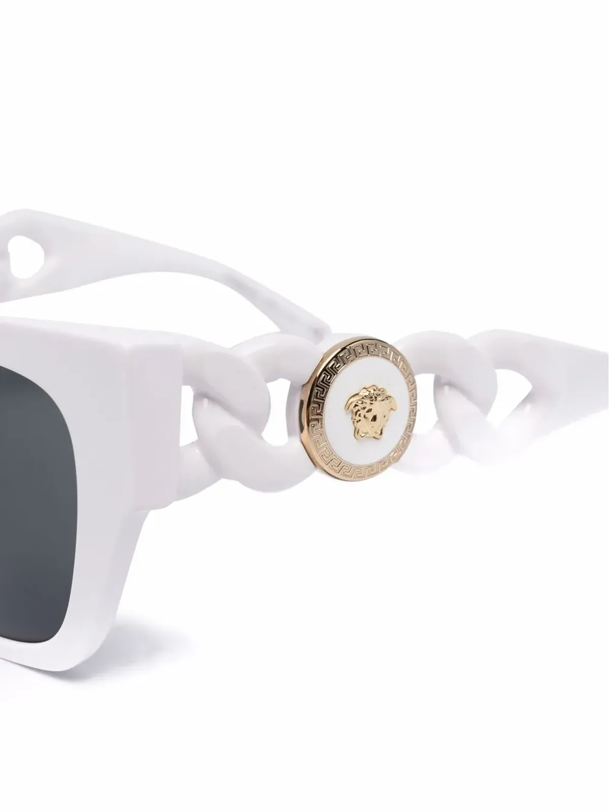 Versace Eyewear チェーンアームサングラス - White - 画像3
