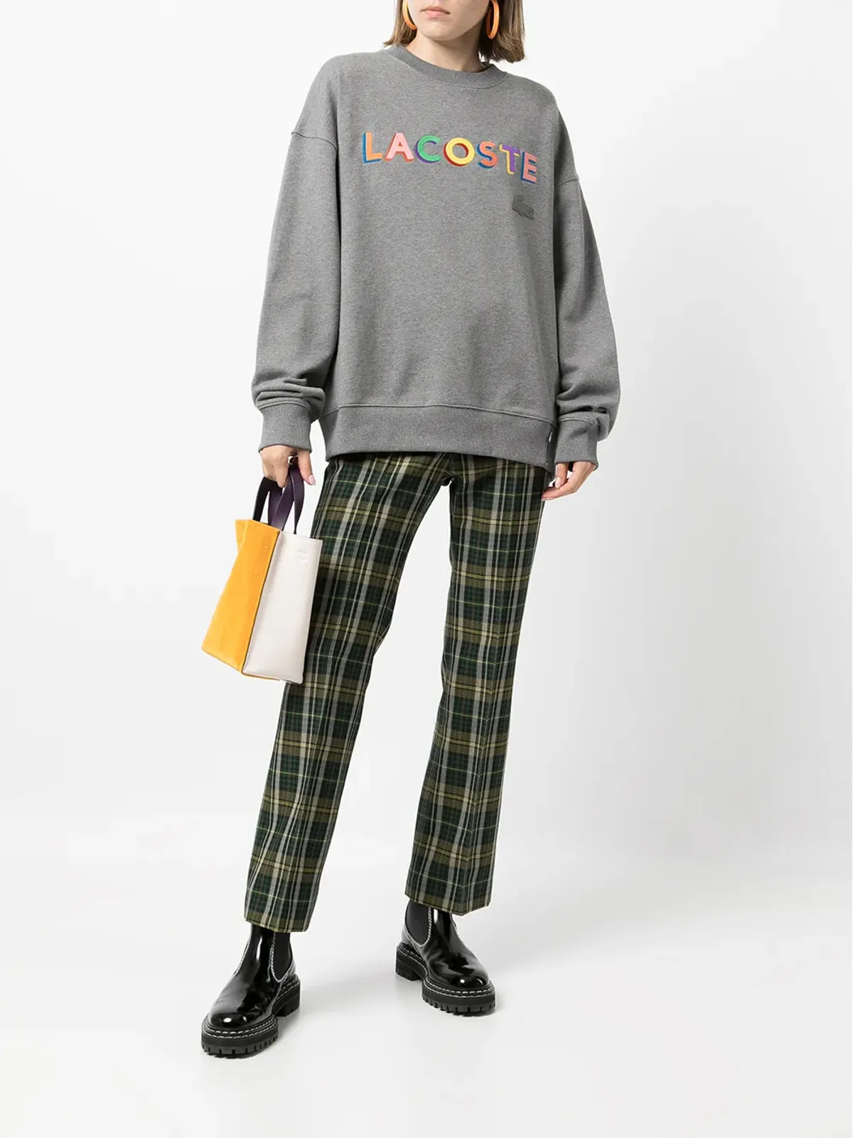 Lacoste ロゴ文字入りスウェットシャツ - 画像3