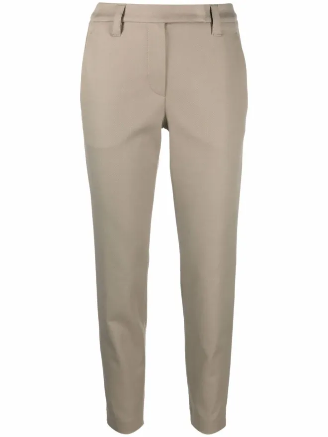 Brunello Cucinelli Brunello Cucinelli ゴム入りウエストのクロップドパンツの商品画像