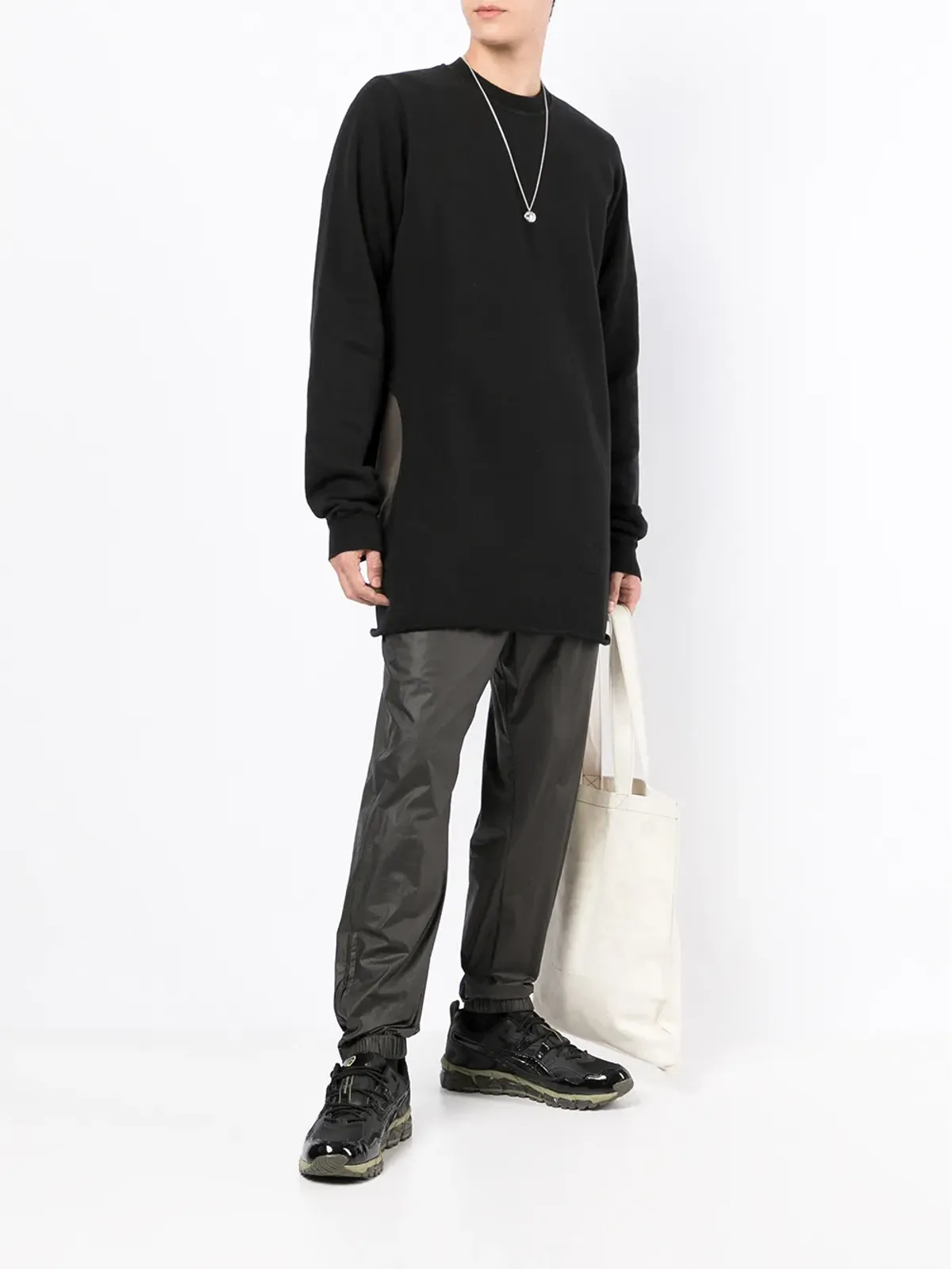 Rick Owens DRKSHDW カットアウト コットン スウェットシャツ - 画像2
