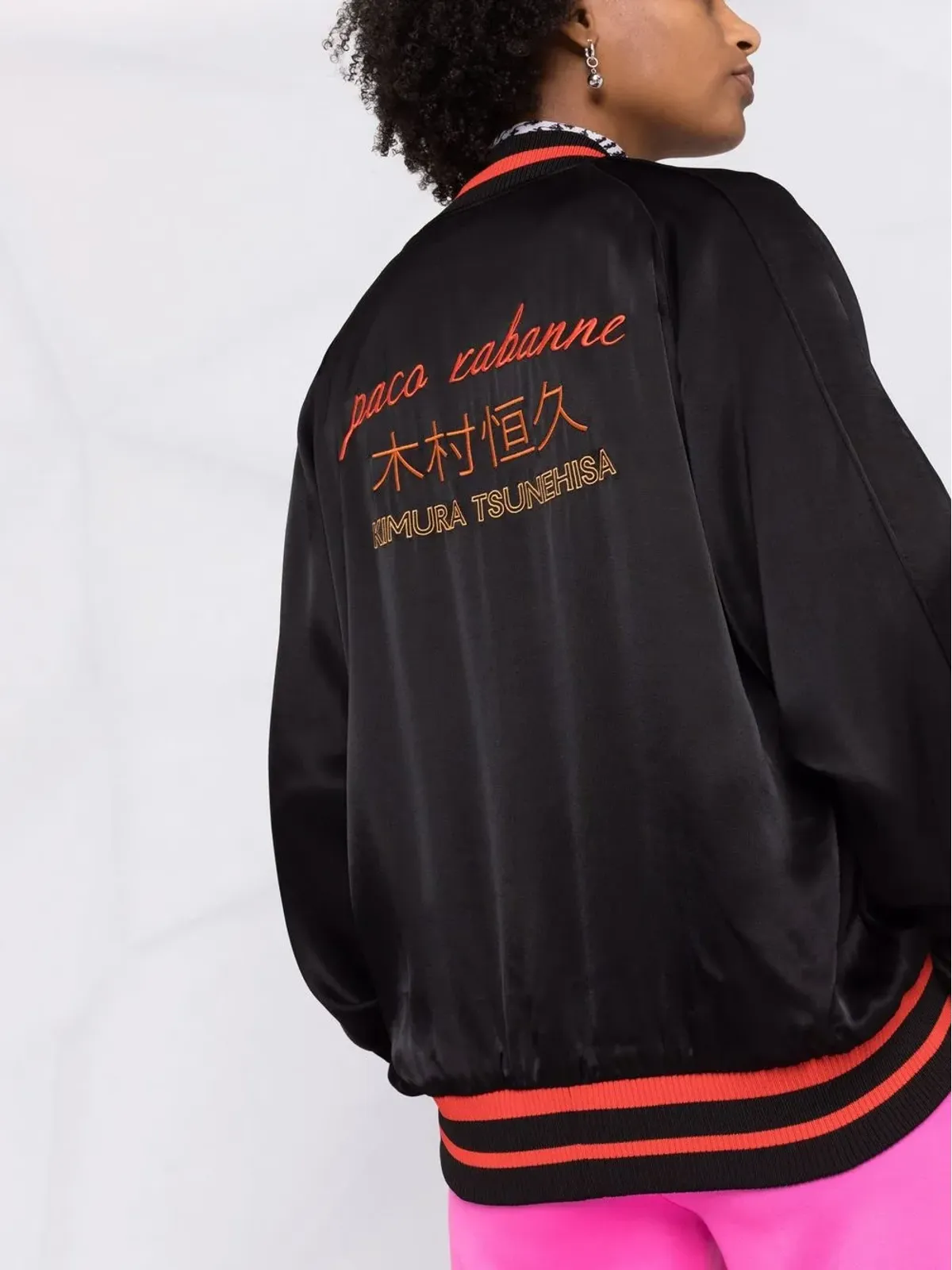 Rabanne ロゴパッチボンバージャケット - 画像5