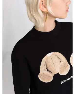 Palm Angels ベアモチーフ クロップド スウェットシャツ - サムネイル3