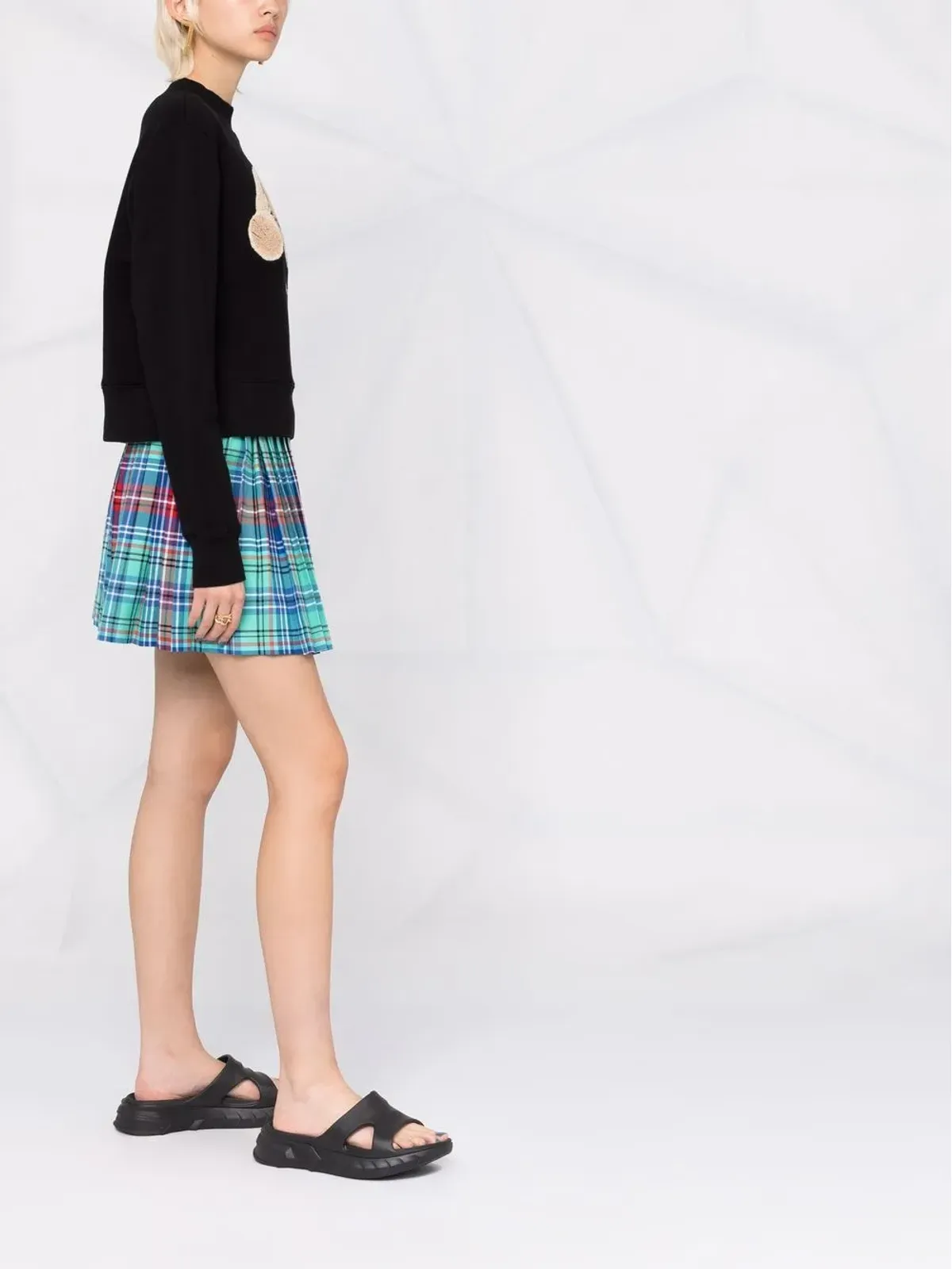 Palm Angels ベアモチーフ クロップド スウェットシャツ - 画像4