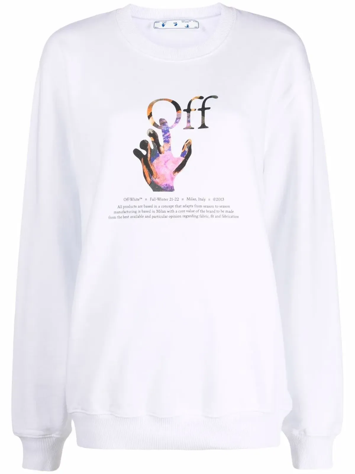 Off-White Caravaggio Hand ロゴプリント スウェットシャツ - 画像1