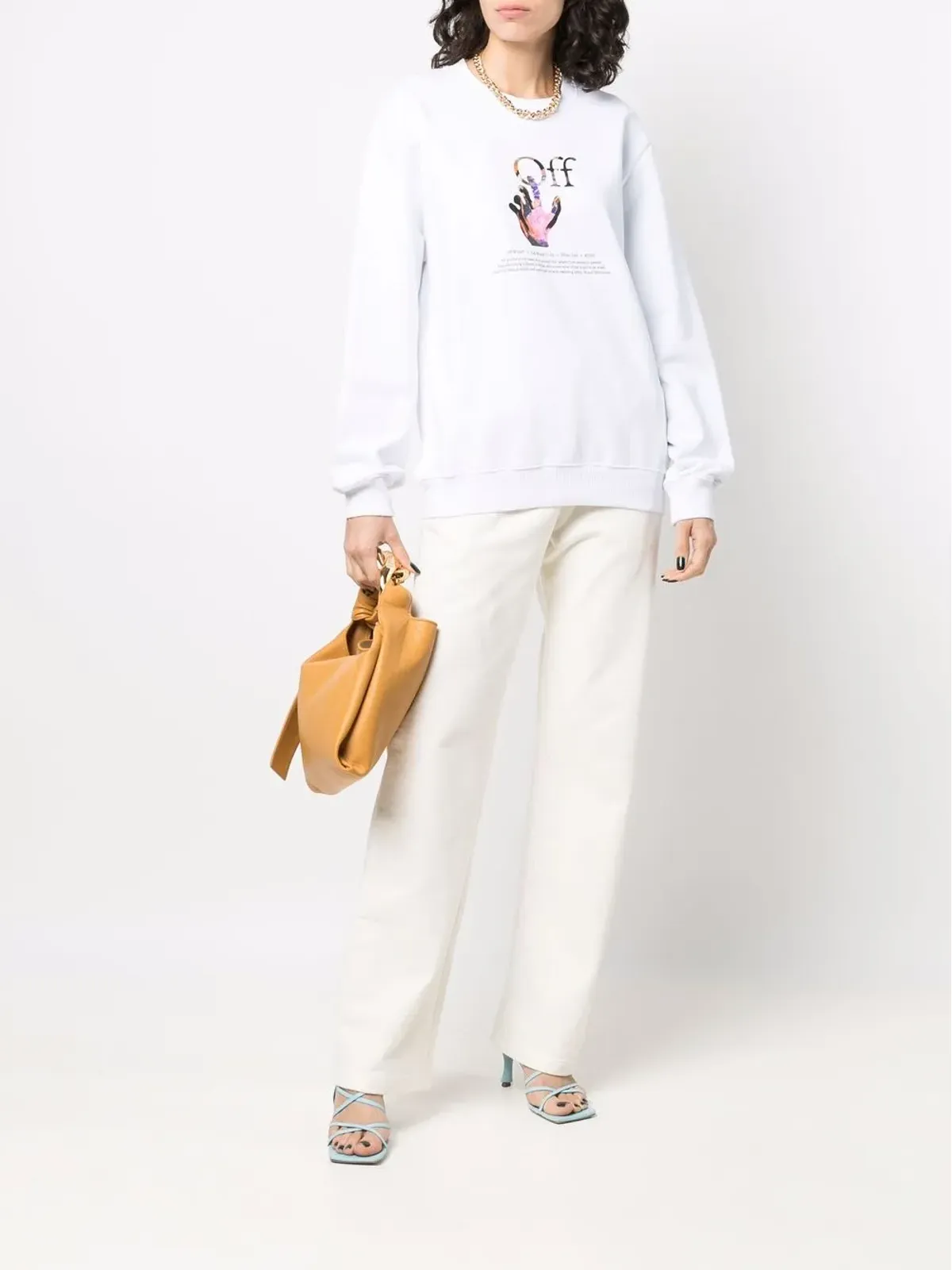 Off-White Caravaggio Hand ロゴプリント スウェットシャツ - 画像2