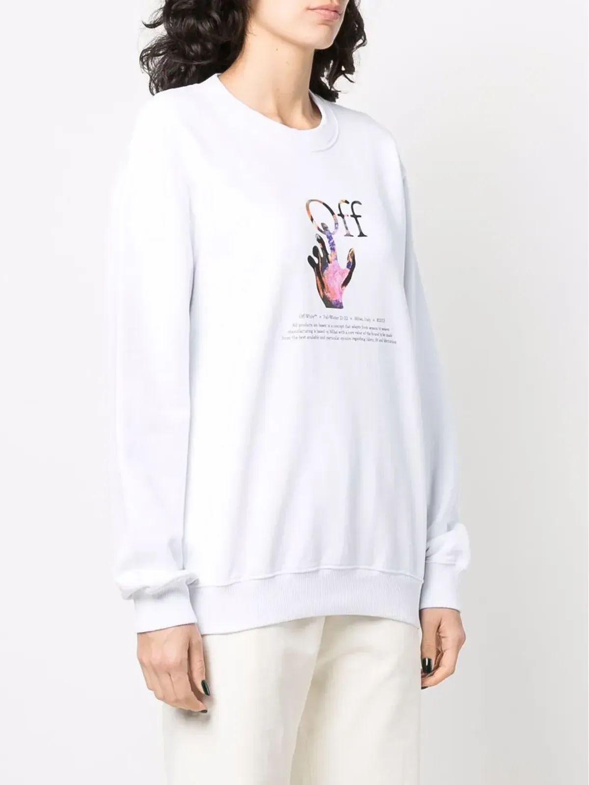 Off-White Caravaggio Hand ロゴプリント スウェットシャツ - 画像3