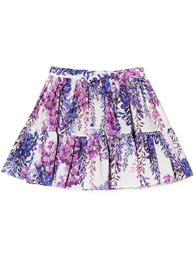 Dolce & Gabbana Kids Dolce & Gabbana Kids 花柄プリント ティアードミニスカートの商品画像