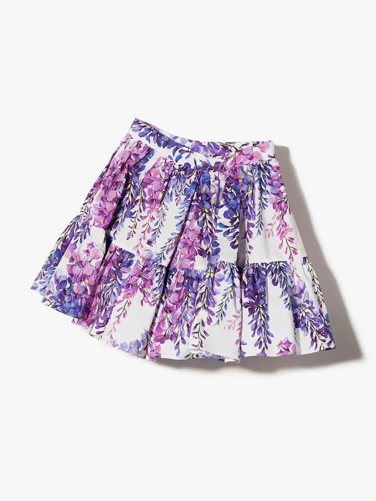 Dolce & Gabbana Kids 花柄プリント ティアードミニスカート - 画像2